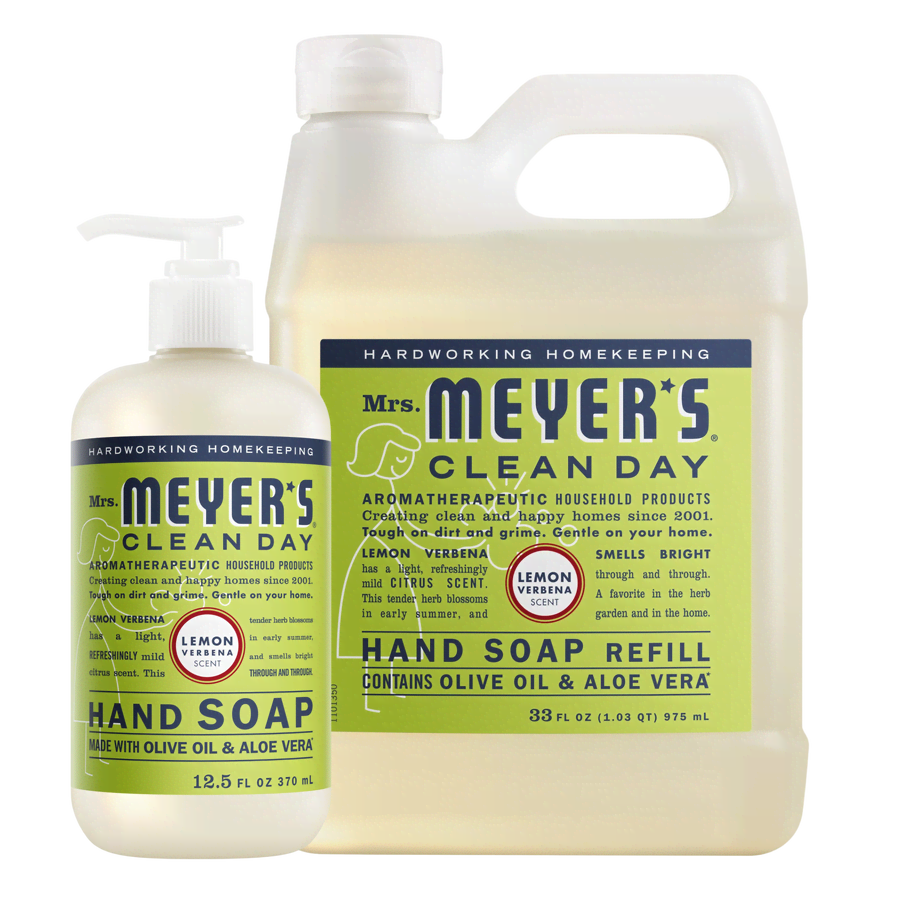 8e7c40e4-c54d-5a19-a3f4-1c91609483eb.png Lemon Verbena Liquid Hand Soap & Refill Set - Image 1